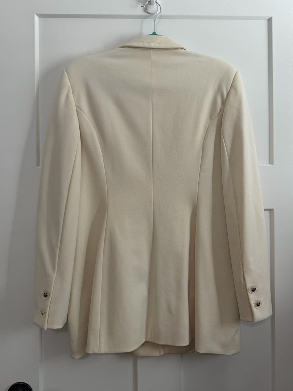 Vintage Escada Margaretha Ley Ivory Equestrian Horsebit Longline Blazer 40 - Picture 6 of 13
